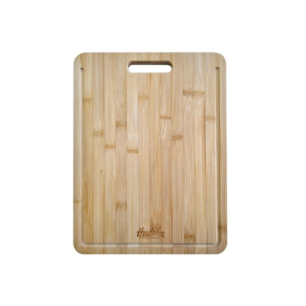 HUDSON - Tablas de cortar de bambú para cocina 40x30x1,5cm