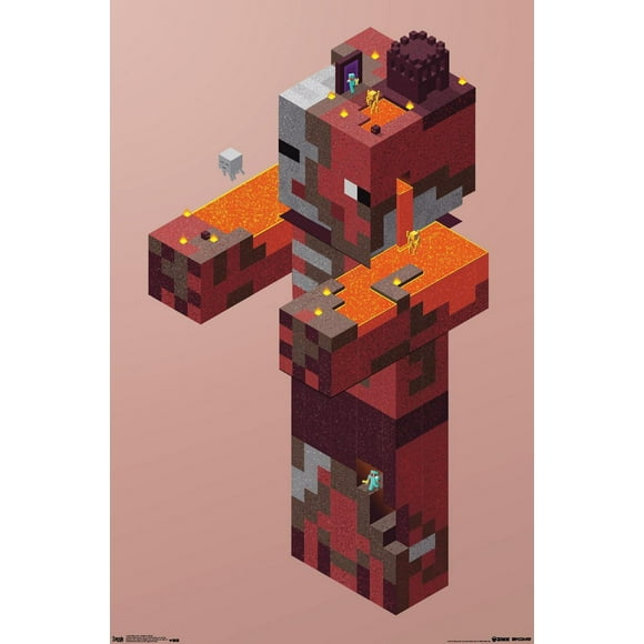 Minecraft - Pigman Nether Wall Poster, 22.375" x 34"
