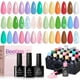 thumbnail image 1 of Set de esmaltes de uñas en gel Beetles, 20 colores, con capa base, 1 of 9