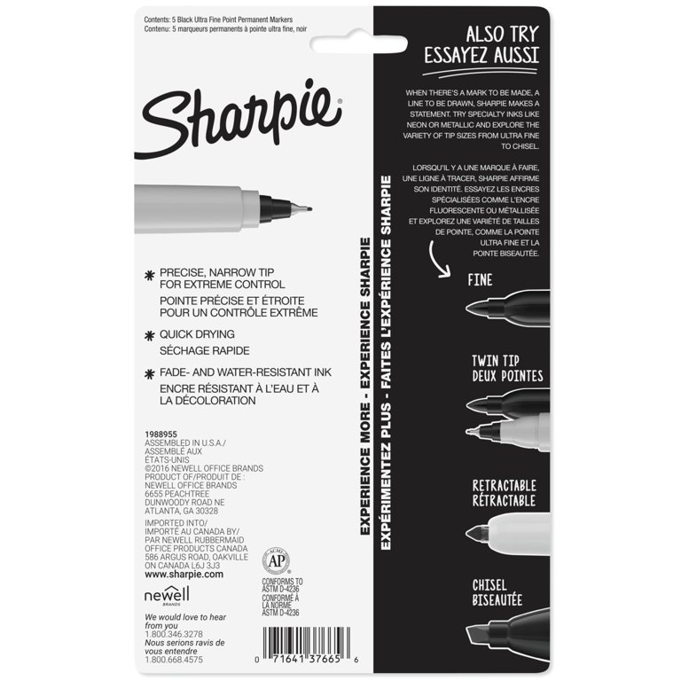 Sharpie® Ultra Fine Point Permanent Markers, 5ct Sharpie® Ultra Fine Point Permanent Markers, 5ct