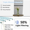 thumbnail image 3 of SIABC-Pure White Light Filtering Curtains for Bedroom 45 Inches Long 2 Panels Set, Sunlight Blocking Curtains for Small Windows, Grommet Energy Saving Thermal Insulated Short Drapes, 40Wx45L, 3 of 4