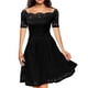 thumbnail image 1 of Vestido de fiesta de encaje de manga corta sin tirantes de moda para mujer, 1 of 5