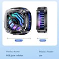 thumbnail image 2 of Peggybuy Magnetic & Back Clip RGB Mobile Phone Radiator for Tiktok Live Streaming (Dark Grey), 2 of 7
