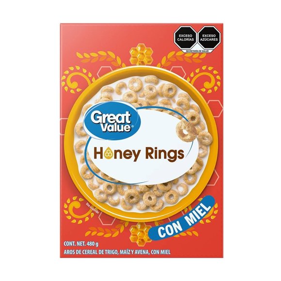 Cereal Great Value Honey Rings 480g