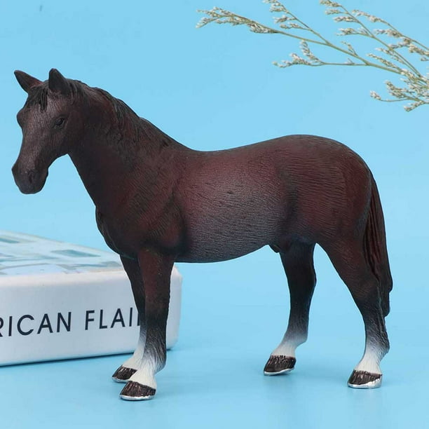 Liyjtk Solid White Horse Model realistic Horse Figurines Plastic Horse Toy simulation Solid Horse Figurine Plastic Animal Model Kid Children Education