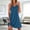 *Navy, variant on ClodeEU Women's Round Neck Sleeveless Nightgown ,Loose Fit Sleep Dress with Pleated Black,Womens Plus L