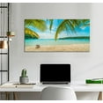 thumbnail image 6 of CDDposter Beach Wall Art Decor Tropical Ocean Canvas Picture for Living Room Blue Seascape Painting for Bedroom Coastal Theme Landscape for Home Office Decorations Ready to Hang(20"*40"), 6 of 7