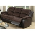 thumbnail image 3 of Comfortable 2pcs Sofa Set Reclining Padded Suede Cushion Motion Sofa And Loveseat Chocolate Plush Couch Living Room Furniture, 3 of 5