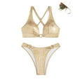 thumbnail image 4 of Fewfanhot Womens Swimsuit Cover Up Halter Triangle Bikini,Self Tie String 2 Piece Swimsuits, 4 of 6