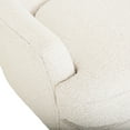 thumbnail image 6 of Noble House Willey Boucle Upholstered Club Chair and Ottoman Set, Almond and Matte Black, 6 of 8