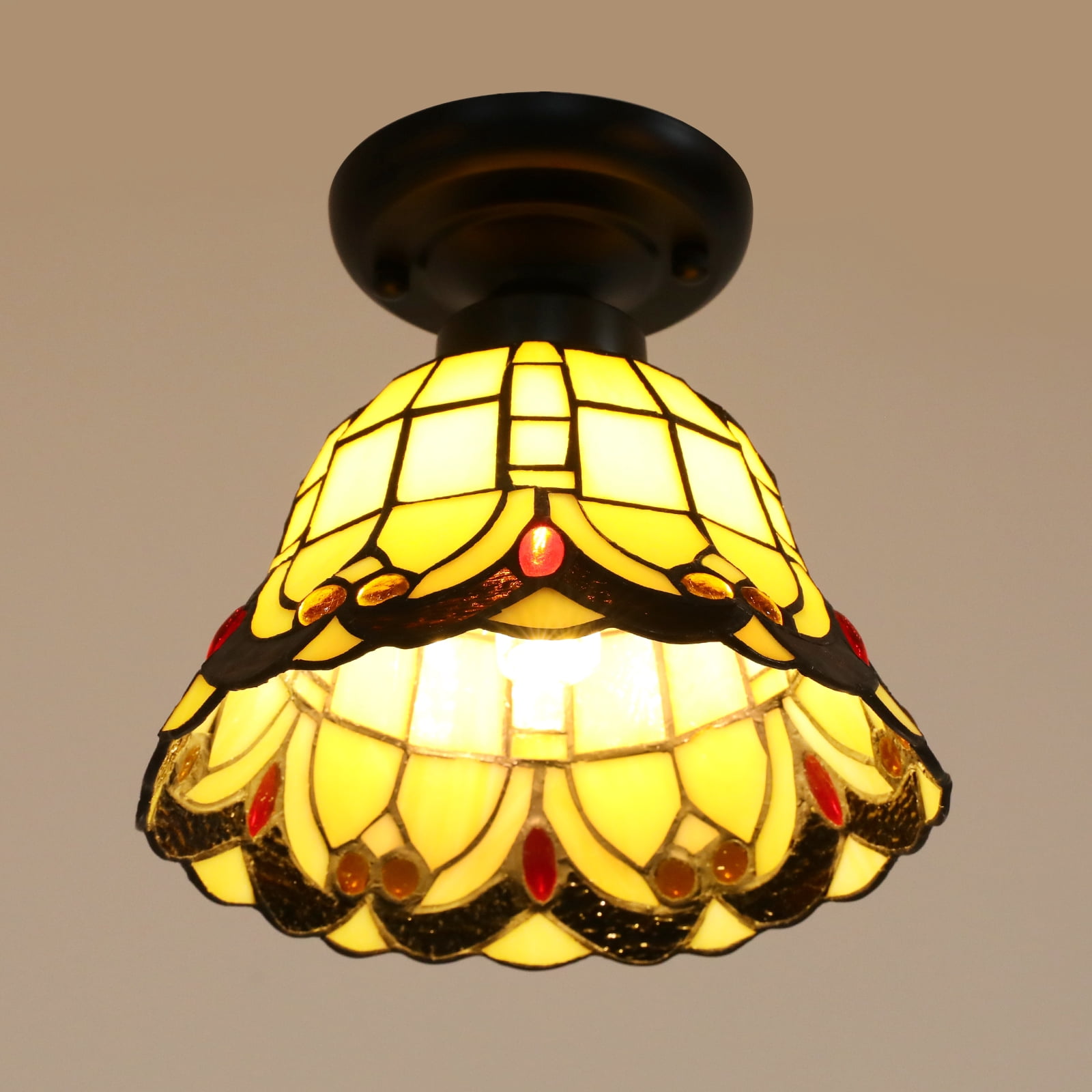 Ceiling Light Fixture, 7.87-Inch Ceiling Light, Vintage Ceiling Light for Indoor
