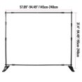 thumbnail image 2 of VEVOR 8' Banner Stand Adjustable Display Backdrop Lightweight Portable Trade Show Wall for Photography, 2 of 9