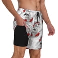 thumbnail image 3 of Haiem Koi Fish Mens Swim Trunks with Compression Liner 2 in 1 Swimming Shorts Stretch Swimwear Quick Dry,Board Shorts-XX-Large, 3 of 9