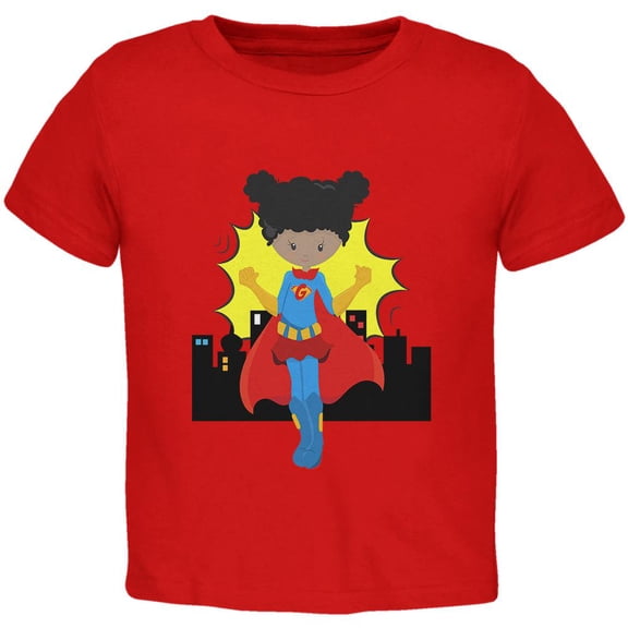 I'm a Girl What's Your Super Power Toddler T Shirt Red 4T