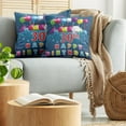 thumbnail image 5 of Ambesonne Colorful Throw Pillow Cover 2 Pack, Balloons Curly Ribbon, 16", Multicolor, 5 of 7
