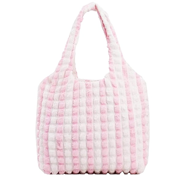 Bubble Hobo Bags for Women Bubble Tote Bag Cloud Shoulder Bag Hobo Bag Casual Purse Satchel Gift for Women - pink white