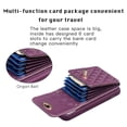 thumbnail image 2 of Dteck Wallet Case for iPhone XR, Cute Luxury Bag Design, Elegant Purse Flip Card Pouch Cover Soft PU Leather Case with Shoulder Strap,Deep Purple, 2 of 6