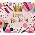 thumbnail image 4 of Cosmetics Themed Happy Birthday Banner Background Party Decoration Photography Prop Backdrop Birthday Celebration Party Supplies, 4 of 6