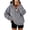 Dark Gray-B#1077HH, variant on Hooded Jackets for Women Drawstring Full Zip Up Baggy Hoodies for Women Drop Shoulder Womens Sweatshirt Jacket with Pocket Black L