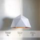 thumbnail image 3 of Lámpara de techo colgante vintage POLIGONAL 39 cm de Diámetro Ilios Innova Blanco con dorado, 3 of 8