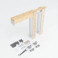 thumbnail image 4 of 1-Lite Mirror Pocket Door with Hardware Kit & Soft Close & Frame, Solid Core MDF Wood & Paint-grade Finished, White, 4 of 5