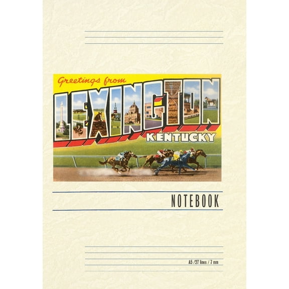 Vintage Lined Notebook Greetings from Lexington, Kentucky, (Paperback)