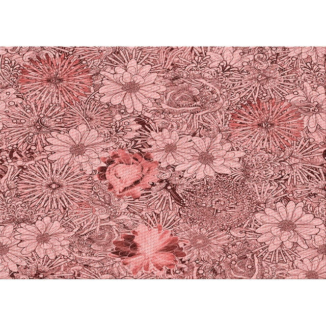 Ahgly Company Machine Washable Indoor Rectangle Transitional Pastel Pink Area Rugs, 7' x 10'