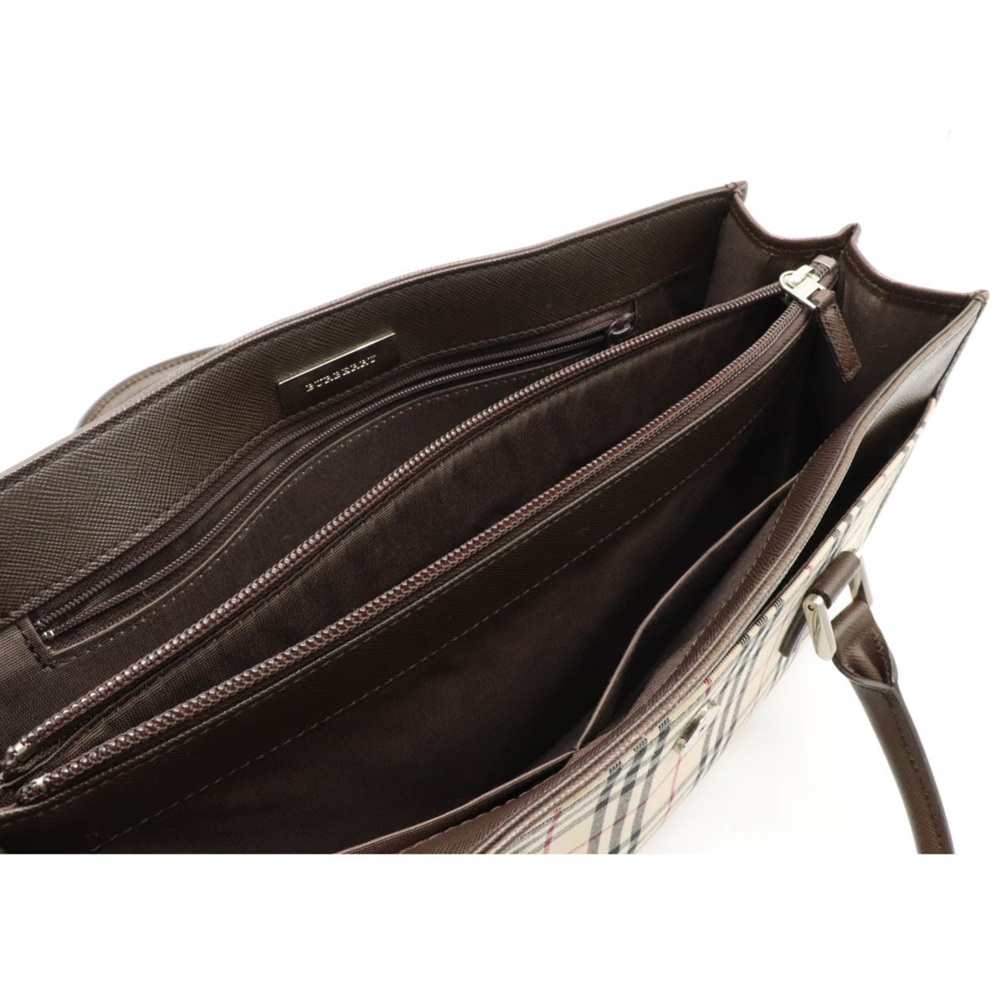 Burberry London Coated Canvas Nova Check Handle Bag - Neutrals Handle Bags,  Handbags - WBURL146798
