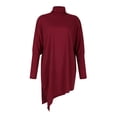 thumbnail image 5 of Long Sleeve Shirts For Women Solid Irregular Turtleneck Shirt Loose Pullover Blouse Tops Womens Long Sleeve Tops, 5 of 5