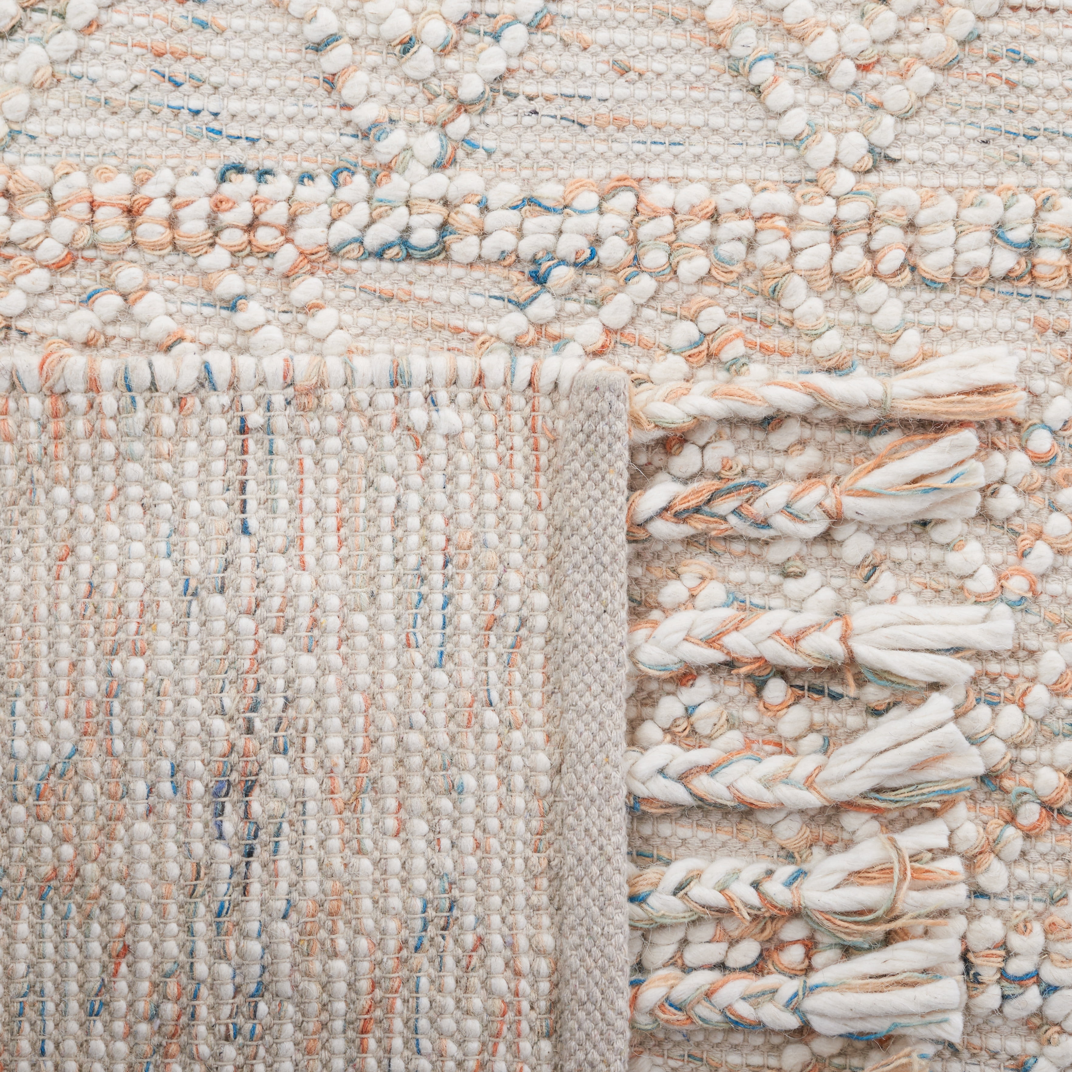 Safavieh Natura Antilla Diamond Runner Rug, Ivory/Blue, 2'3" x 9'
