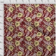 thumbnail image 4 of oneOone Rayon Maroon Fabric Tropical Floral Dress Material Fabric Print Fabric By The Yard 56 Inch Wide, 4 of 4