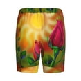 thumbnail image 4 of Rocae Rose Psychedelic for Men's Soft Sleep Pajama Shorts, Waistband and Pockets, 4 of 9