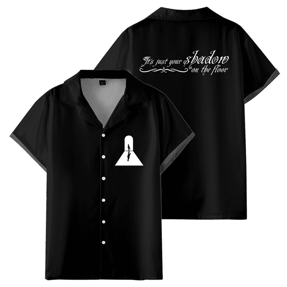 Livingston Shadow Lyric Shirt Unisex Short Sleeve Camp Collar Fashion Women Men Shirts