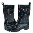 thumbnail image 2 of Shiny Ice Cream Printed Jelly Mid Calf Women Rain Boot, 2 of 2