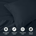 thumbnail image 5 of Superior 1000 Thread Count Egyptian Cotton Sheet Set, Deep Pocket Bed Sheets, Queen, Navy Blue, 5 of 13