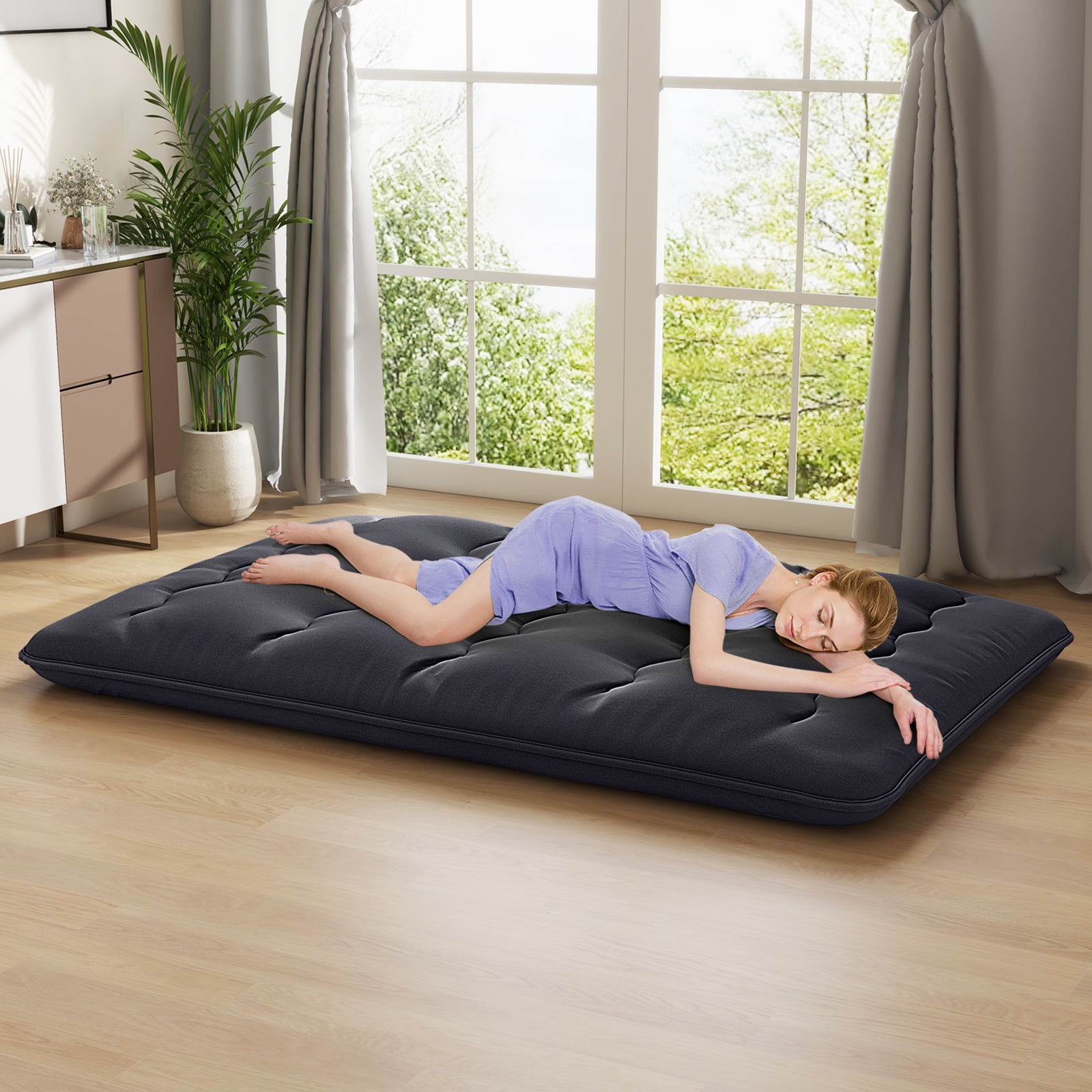 Costway Twin Futon Mattress Japanese Floor Sleeping Pad Washable