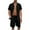 Black, variant on UVEASISHA Men's Linen 2 Pieces Beach Outfit Cotton Set Short Sleeve Button Down Shirts Summer Beach Shorts Casual Outfits Khaki
