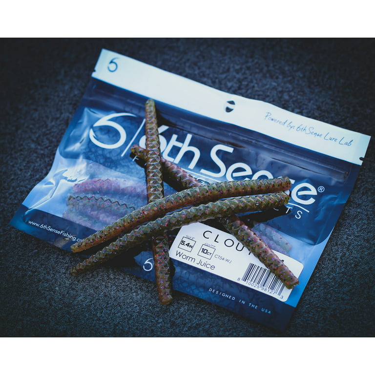 6th Sense Fishing CLOUT Soft Plastic Stick Worm 10 Pack