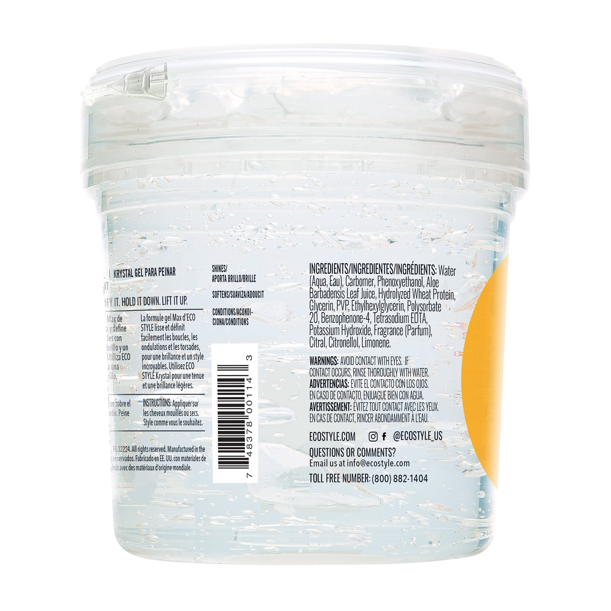(3 pack) Eco Style Krystal Styling Gel 16 oz