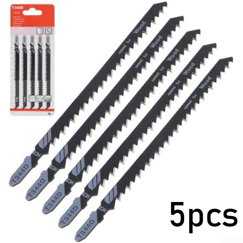 5pcs 6 T T-Shank Jigsaw Blades Kit For Wood Plastics Cutting Fast Cutting Tools 