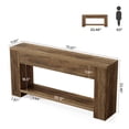 thumbnail image 7 of Finmind 70.9" Console Tables for Entryway, Narrow Long Sofa Table Behind The Couch, Rustic Brown, 7 of 7
