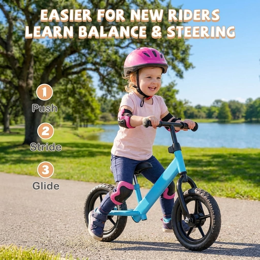 Redsmile Toddler Balance Bike for Ages 2-5, No Pedal Training Bike with Adjustable Seat and Handlebar, Lightweight Kids Balance Bike, Blue