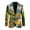 Beer & Horse Racing Landscape Print, variant on Slim Fit Men's Blazer Jacket, Western Cowboy & Desert Cactus Pattern Polyester Single-Breasted Men's Suit Jacket for Prom Work
