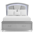 thumbnail image 3 of FOA Plumley 5pc Silver Wood Bedroom Set - King+2 Nightstands+Dresser+Mirror, 3 of 19