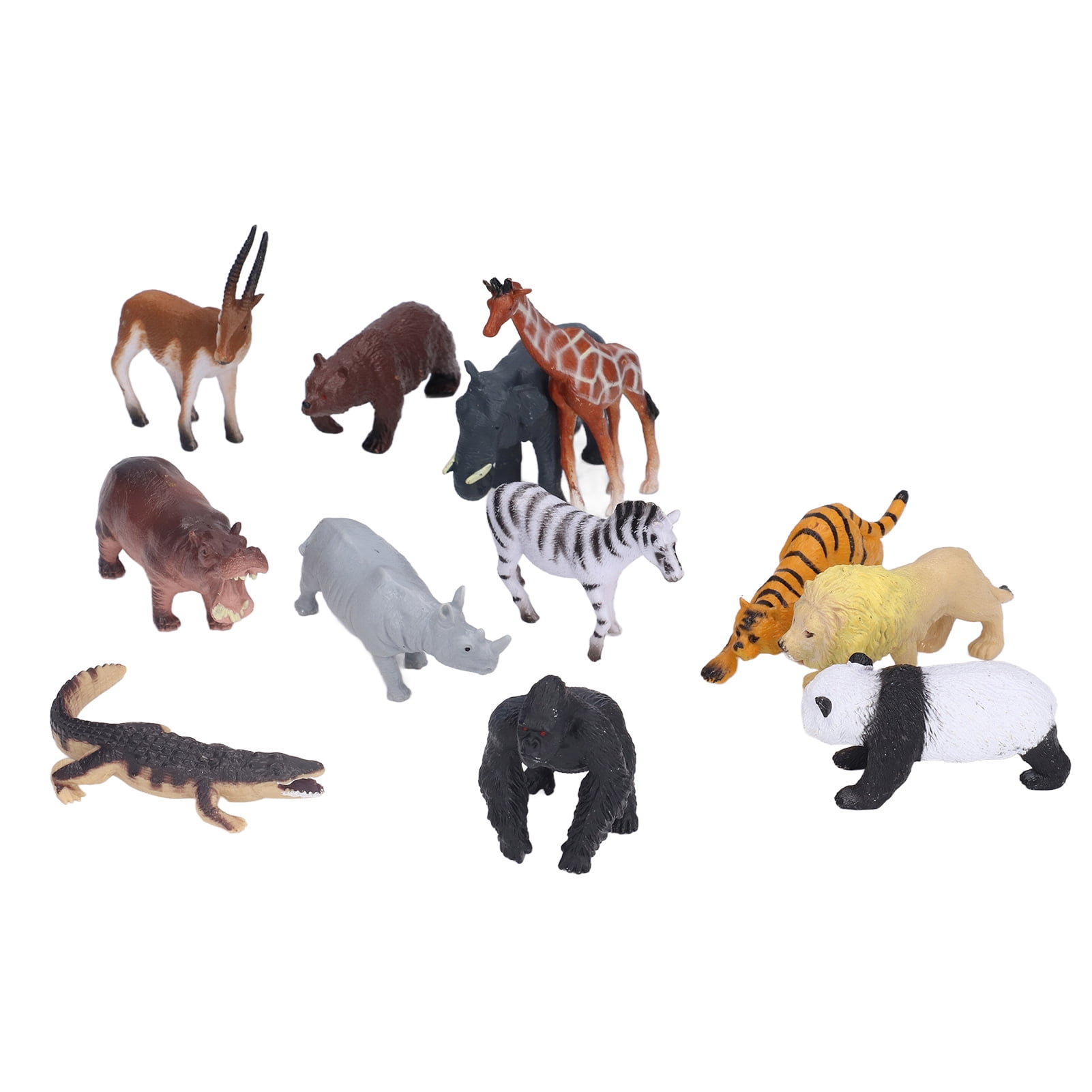 Mgaxyff Animal Miniatures,12 Pcs Animal Model Simulation Unique Jungle  Animal Set Children's Toy Cake Decoration,Jungle Animals | Walmart Canada