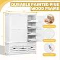thumbnail image 2 of WARMMUSE Pantry Cabinet, 56'' Kitchen Pantry Storage Cabinet with 10 Drawers, 8 Door Shelves, 4 Pull-Out Trays, and Adjustable Shelves, Gray, 2 of 10
