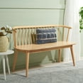 thumbnail image 3 of Safavieh Blanchard Classic Bench No Spindle Rubberwood Classic Indoor Bench, Natural, 3 of 11