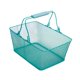 thumbnail image 4 of Cesta de compras Canasta de comestibles Metal multifuncional Conveniente portátil con manijas para tiendas minoristas de supermercados en casa Azul, 4 of 8