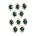 thumbnail image 4 of 10 botones de aleación hechos a mano para coser, decorativos y para bodas. verde, 4 of 9