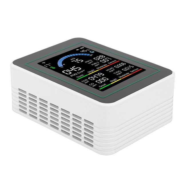 Medidor De Aire Compatible Con Tuya WiFi 10 En 1 CO2 CO TVOC HCHO PM2.5 PM10 PM0.3 Índice De Del Aire Temp Probador De Detección De Humedad Portátil Para
